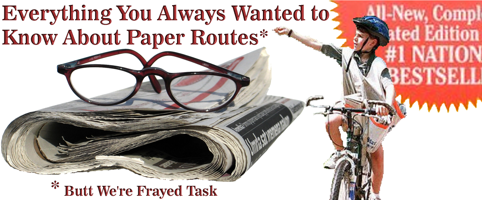 Imagine A Kid, Pedaling Down A Sunny Sidewalk, Slinging - News Paper (1600x660), Png Download