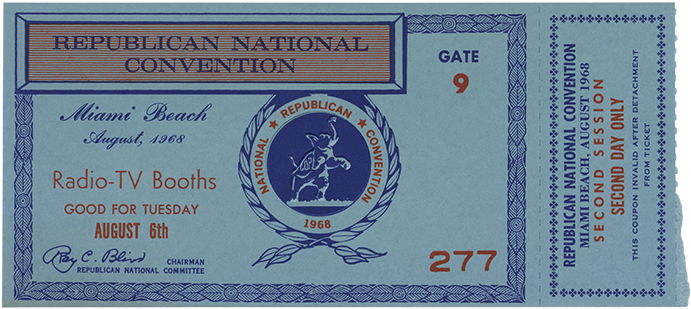 Robert Trout Papers Robert Trout's Press Pass For The - 1968 Republican National Convention (700x475), Png Download