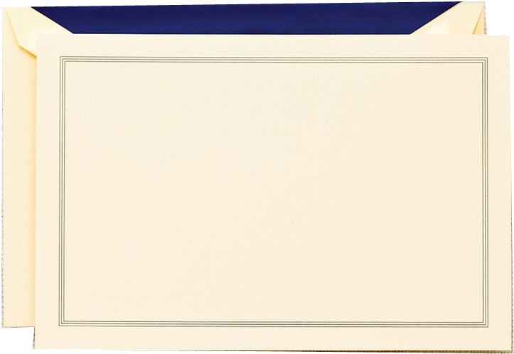 Crane Triple Border Correspondence Card - Envelope (954x954), Png Download