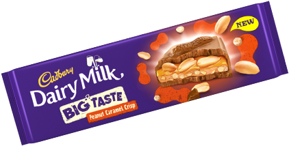Cadbury Dairy Milk Big Taste Peanut Caramel Crisp - Cadbury Peanut Caramel Crisp (600x294), Png Download