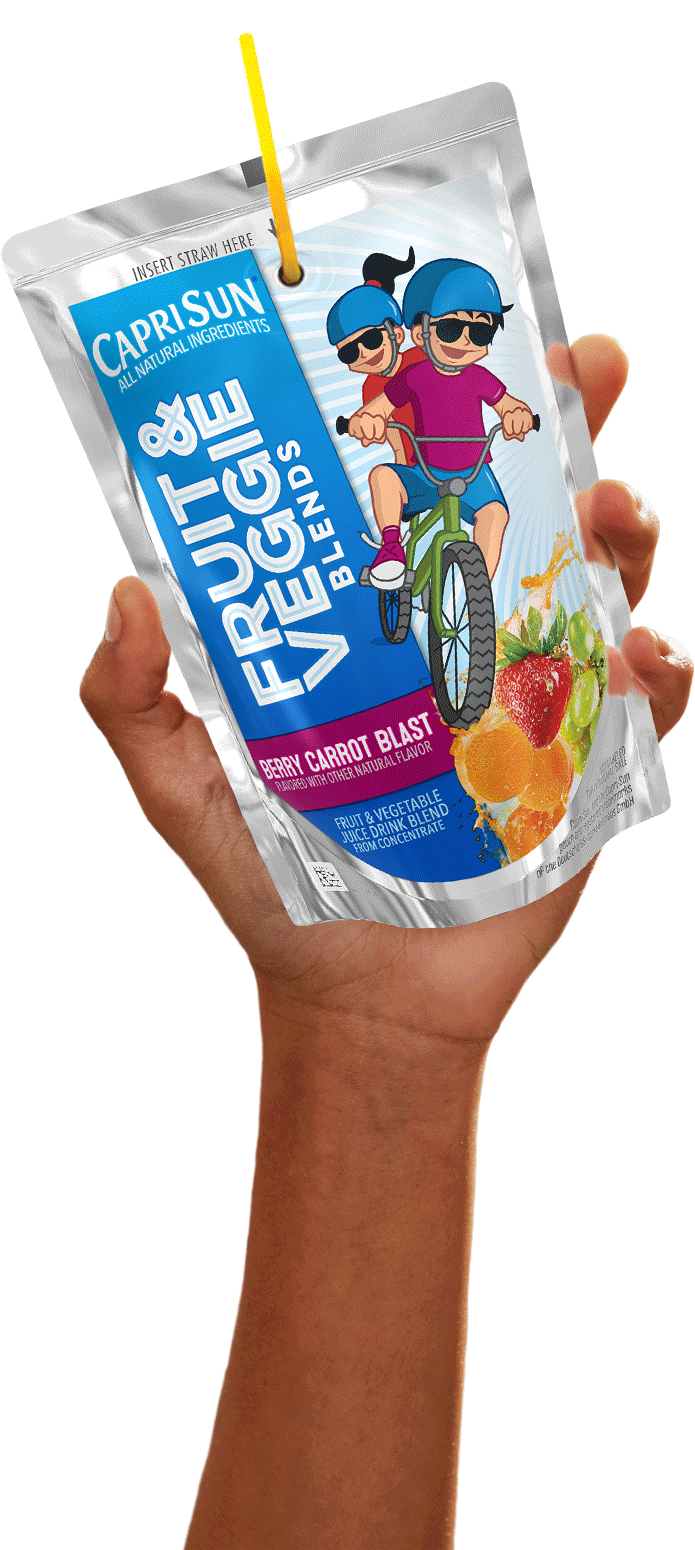 19 Straw Clip Black And White Juice Pouch Huge Freebie - Capri Sun Fruit And Veggie Blend (721x1596), Png Download