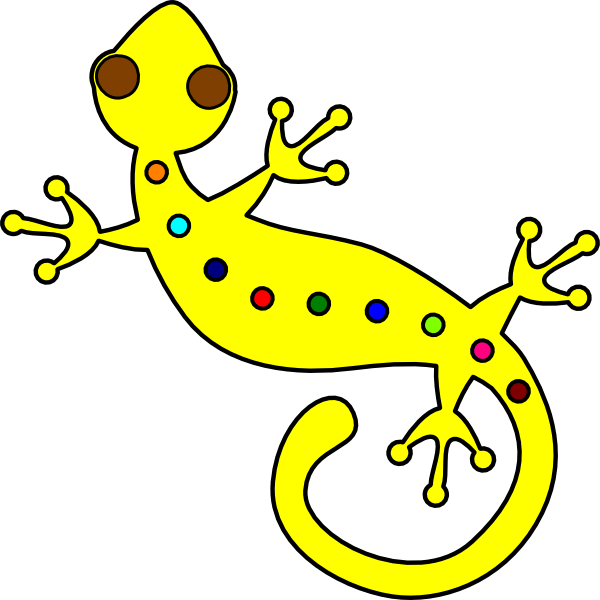 Desert Lizard Clipart, Explore Pictures - Clip Art Black And White Lizard (600x600), Png Download