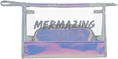 Picture Of Mermaizing Clear Travel Cosmetic Bag Duo - Tsa Approved Clear Travel Toiletry Bag Quart (415x415), Png Download