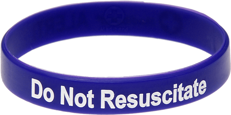 Mediband Medical Id Identification Bracelet Wristband - Do Not Resuscitate Medical Bracelet-m (800x800), Png Download