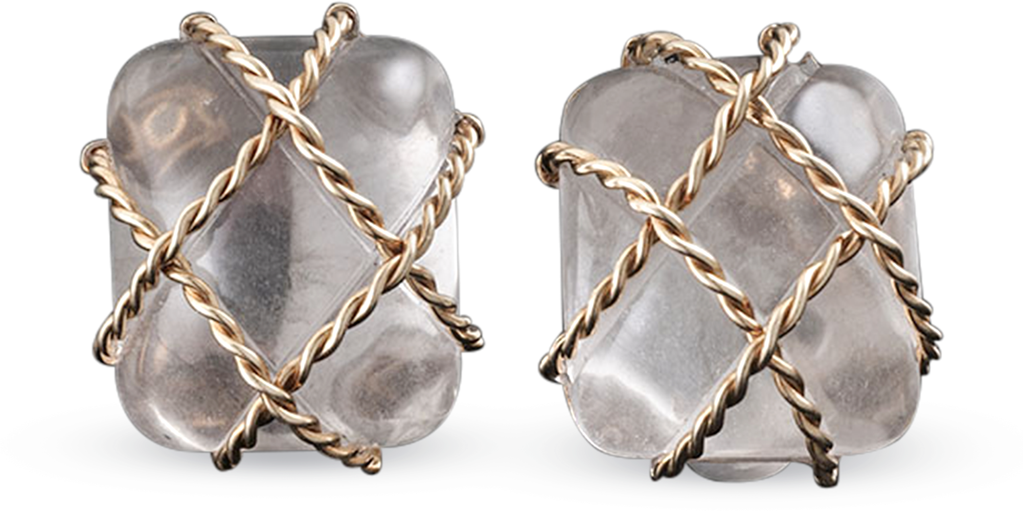 Gold And Crystal Earrings By Seaman Schepps - Crystal Earrings (2000x1600), Png Download