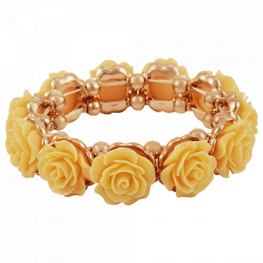 Milano 18k Gold Plated Rose Designed Bracelet, Ma2028 - Bracelet (375x375), Png Download