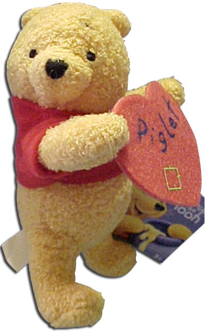 Winnie The Pooh Valentines Day Heart Bear Plush Doll - Teddy Bear (401x650), Png Download