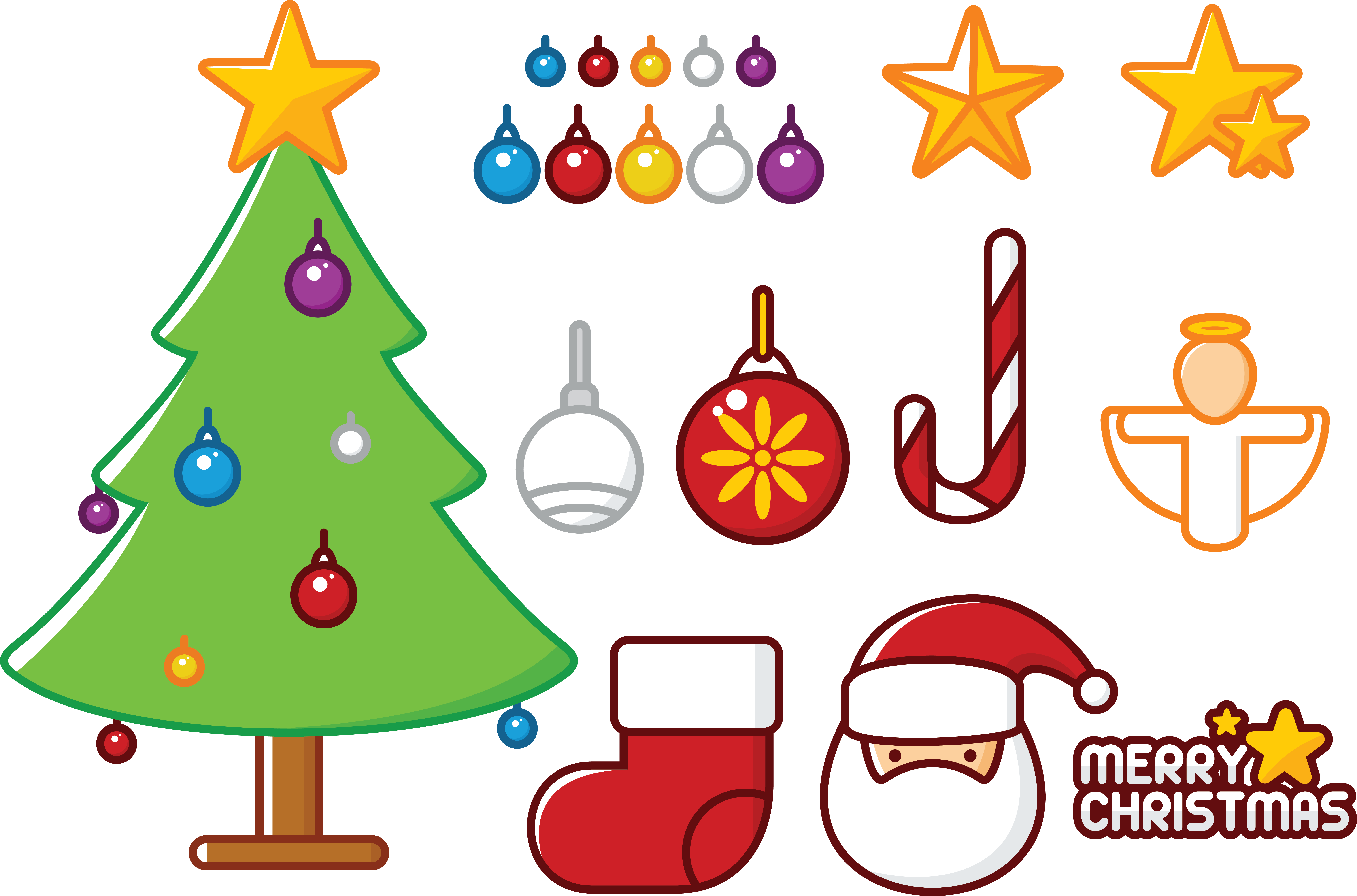 Euclidean Christmas Tree Element (8780x5797), Png Download