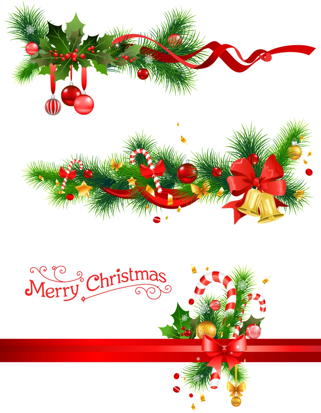 Christmas Decoration With Lace Transparent Decorative - Merry Christmas Vector Png (1024x1318), Png Download