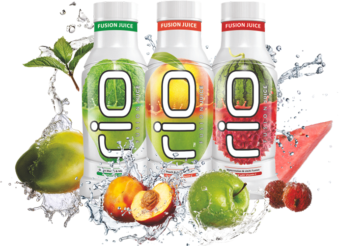 Rio Fusion Juice Drink Bottles - Rio Fusion Drink (690x501), Png Download