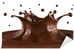 Hot Chocolate Splash And Ripples On White Background - Protein Powder Poster Design (400x400), Png Download