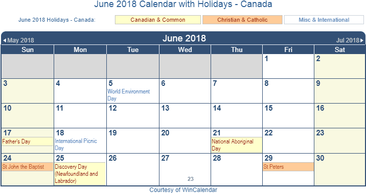 June 2018 Calendar Canada With Holidays - October 2018 Calendar With Holidays Canada (728x393), Png Download