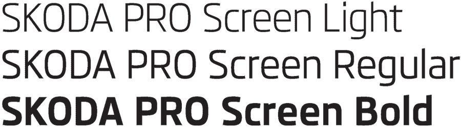 Skoda Pro Screenfonts - Skoda Font (900x251), Png Download