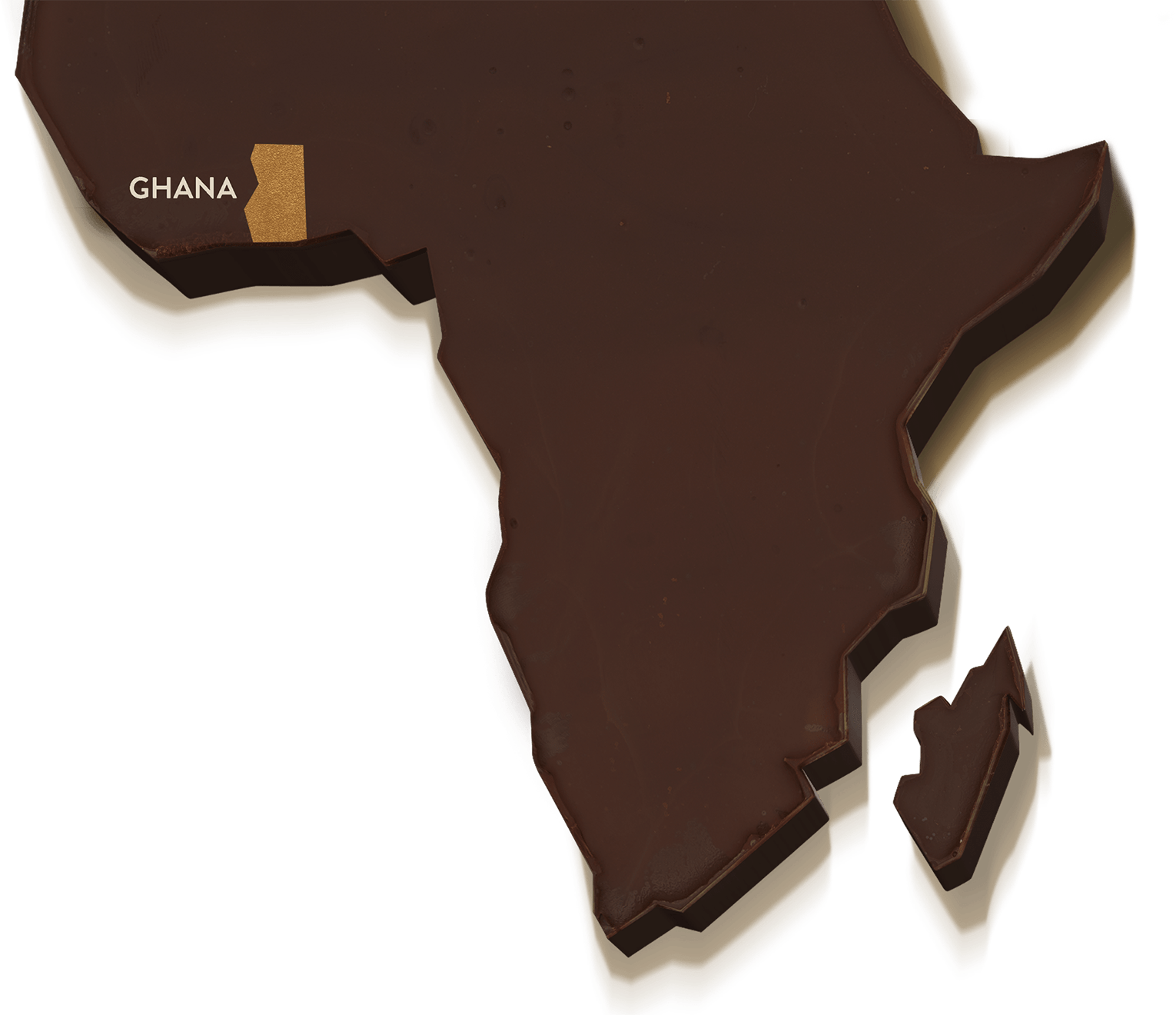 Continent Of Africa Made Of Whittaker's Chocolate - Chocolate (1530x1320), Png Download