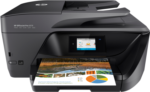 Center - Hp Officejet Pro 6978 All In One Printer (573x430), Png Download