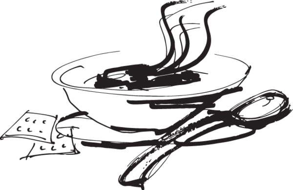 625 Soup & Crackers - Clip Art (600x389), Png Download