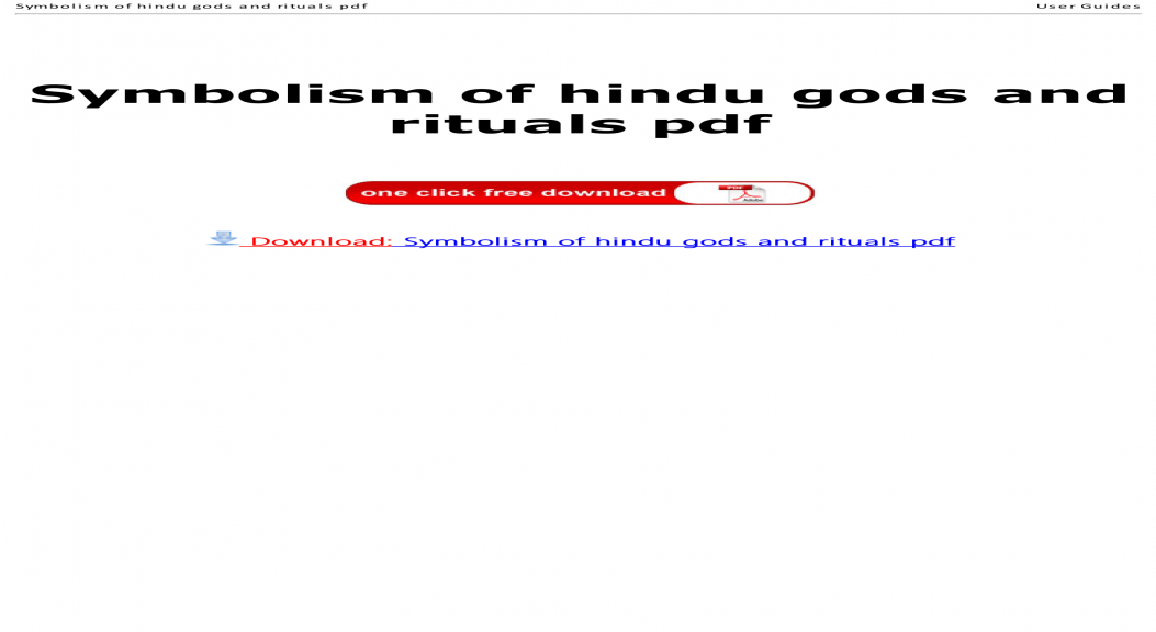Symbolism Of Hindu Gods And Rituals Pdf - Ritual (1200x630), Png Download