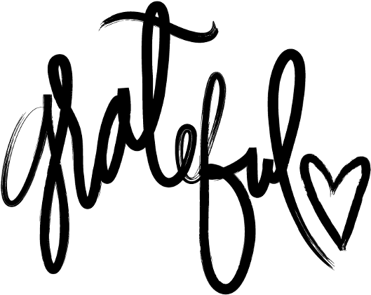 Free Inspirational Printables Girlfriends And - Grateful Quotes Black And White (600x573), Png Download