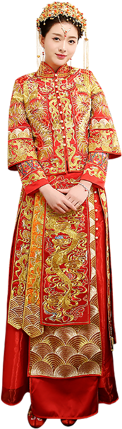 Free Shipping Vintage Wedding Dress Traditional Embroidered - Wedding Dress (640x640), Png Download