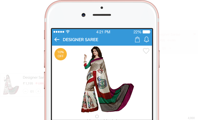 Shopping Cart - Sari (833x505), Png Download