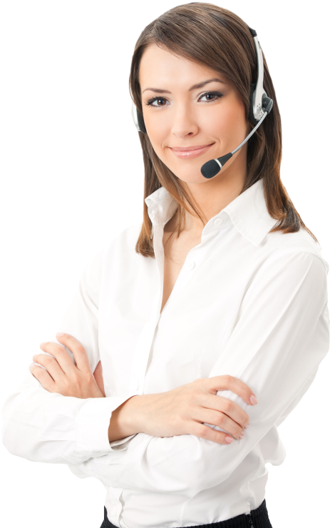 Image Of Woman Welcoming Visitors To Our Blog - Phone Operator (533x800), Png Download