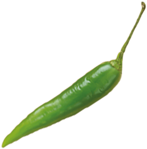 Long Green Chilli - Bird's Eye Chili (640x640), Png Download