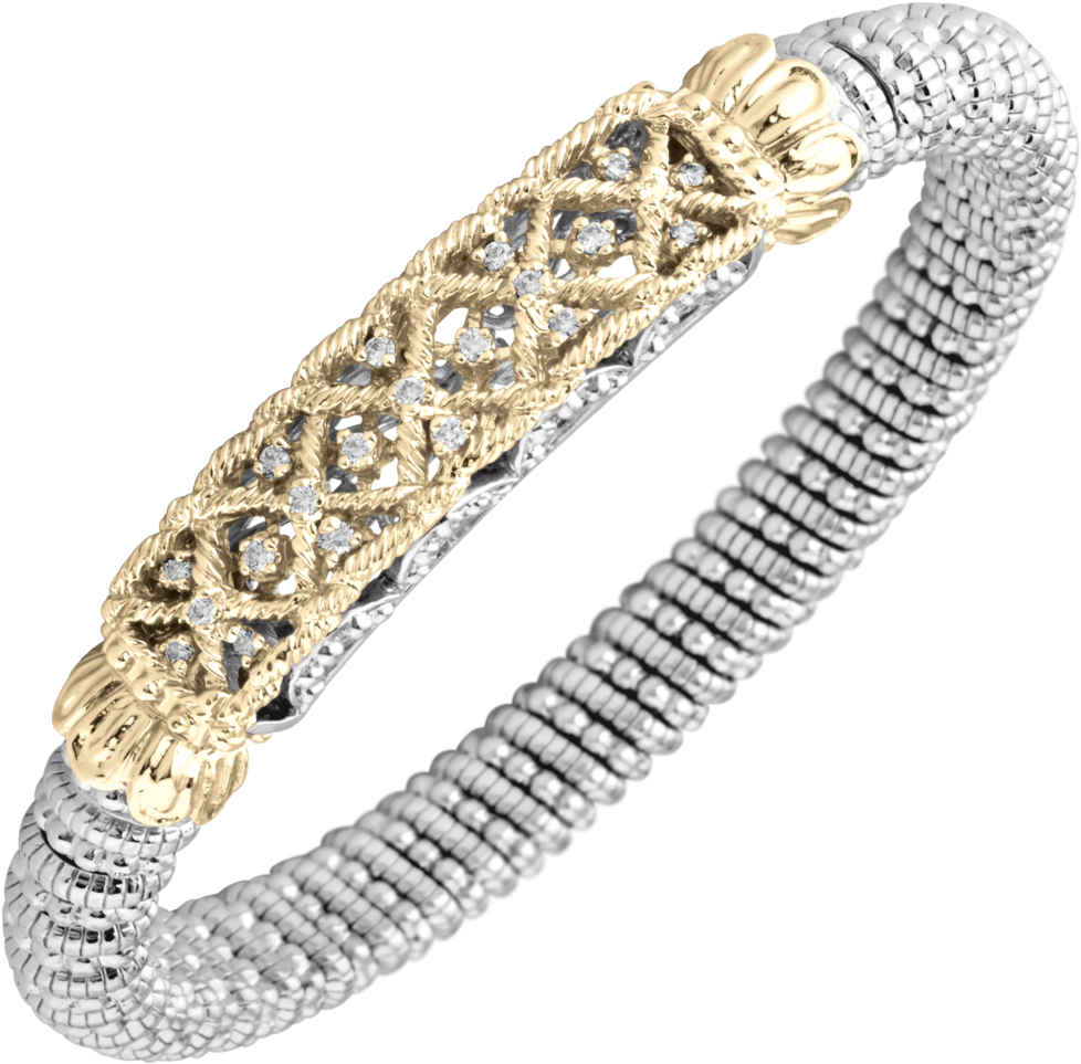 Timeless Open Weave Design Diamond Bracelet By Vahan (1024x1024), Png Download