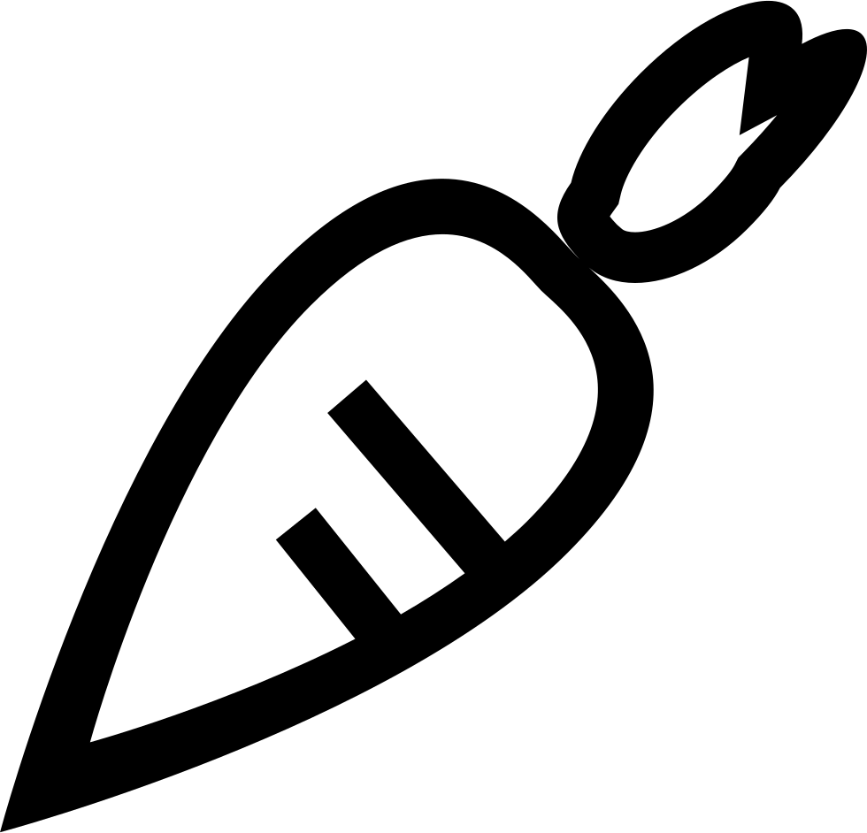 Carrot Outlined Vegetable Comments - Vegetable Svg (980x942), Png Download