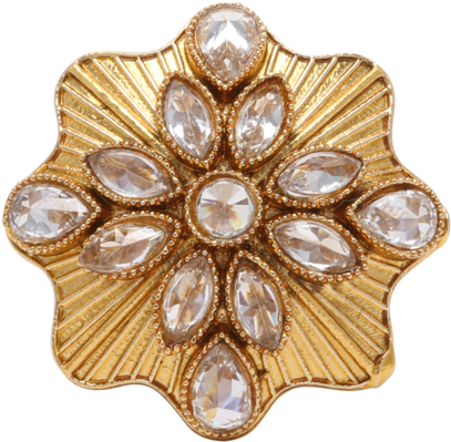 Paan Flower Ring - Brass (800x800), Png Download