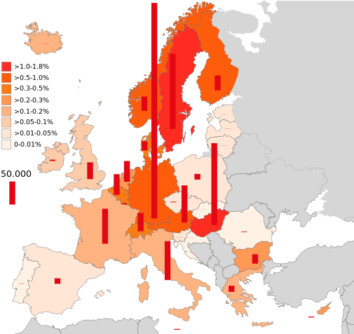 Europe - Crise Migratoire En Europe (520x475), Png Download