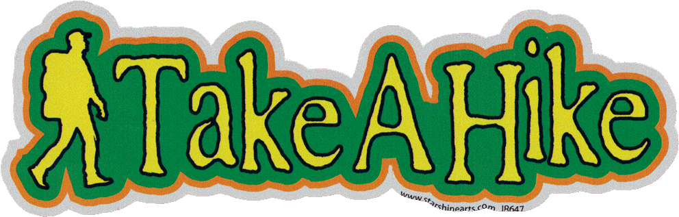Take A Hike - Decal (1000x325), Png Download