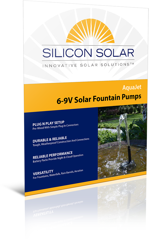 Aquajet Pro 6-9v Solar Fountain Pumps - Solar Log Brochure (800x1074), Png Download