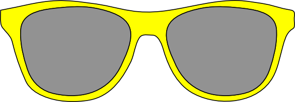 Free Cartoon Download Clip Art On Yellow - Clip Art Yellow Sunglasses (600x209), Png Download