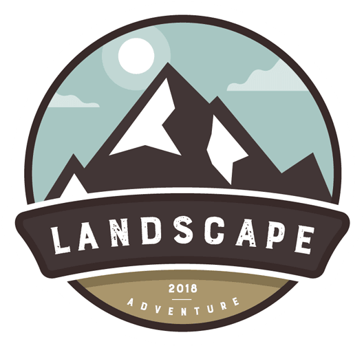 Landscape Adventure Sticker - Emblem (528x528), Png Download