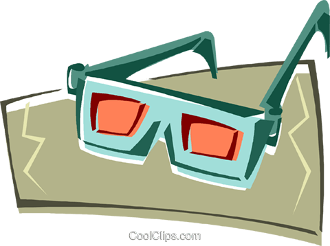 3-d Glasses Royalty Free Vector Clip Art Illustration - Well-being (480x358), Png Download