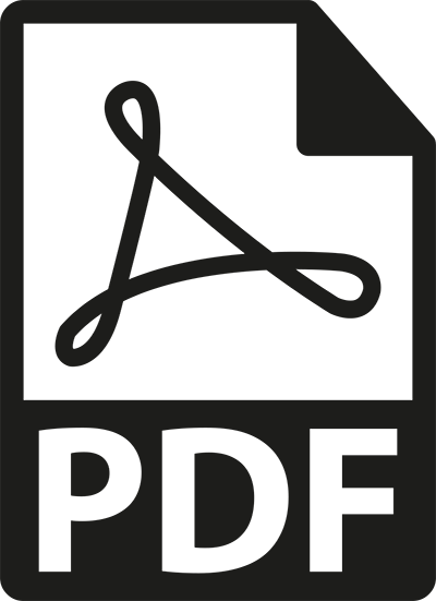 Pdf-icon - Pdf Logo Black And White (400x551), Png Download