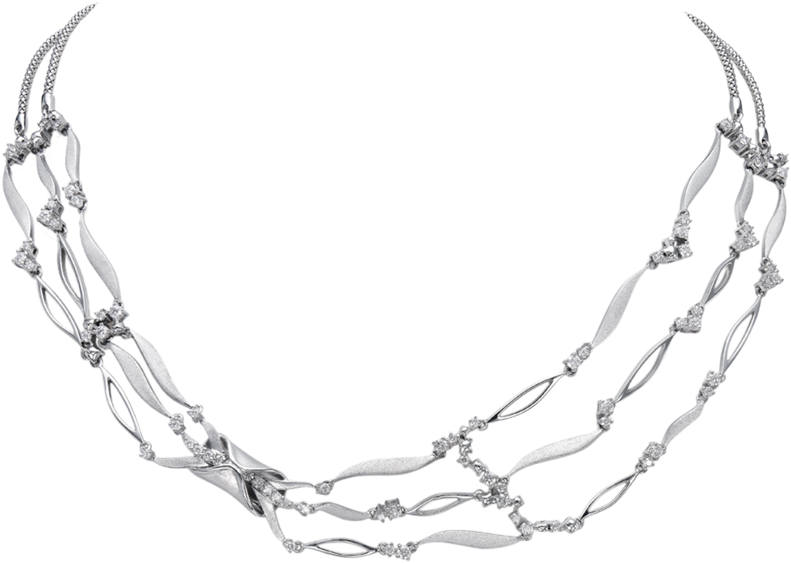 Victorious Necklace - Platinum Evara Jewellery (1200x1000), Png Download