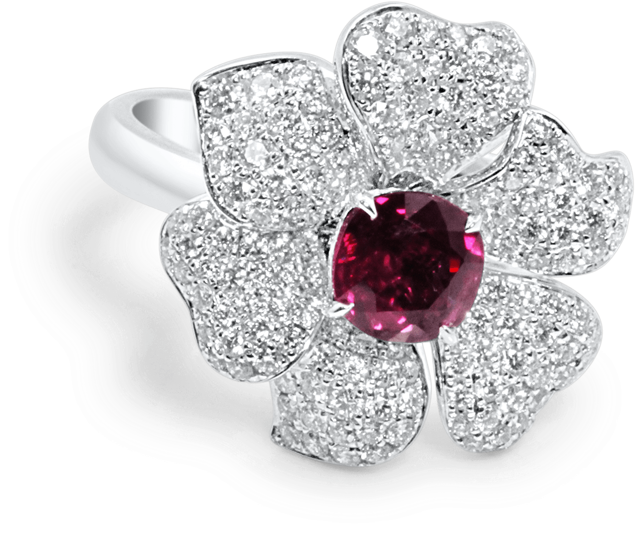 18ct Diamond Ring - Engagement Ring (2596x1730), Png Download