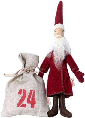 Maileg Micro Santa With Sack (600x500), Png Download