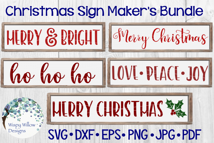 Christmas Sign Makers Bundle Wispy Willow Designs Crafters - Christmas Day (720x480), Png Download