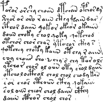 Text Sample - - Voynich Manuscript Writing (445x441), Png Download