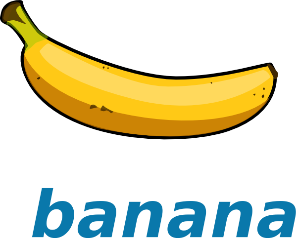Banana Clipart Single - Banana Clipart (600x482), Png Download