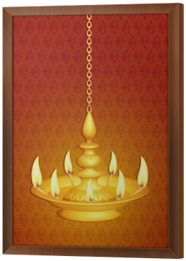 Vector Illustration Of Golden Diya For Diwali Festival - Portable Network Graphics (400x400), Png Download