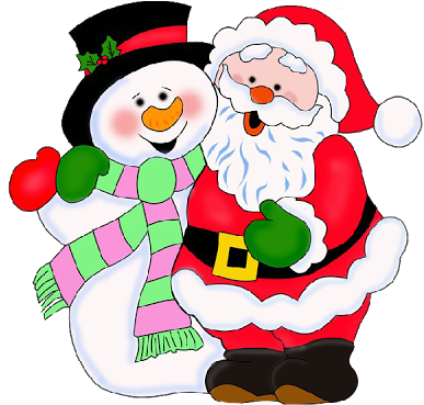 Best Of Happy Birthday Quotes For Papa Santa Claus - Santa Claus With Snowman (400x400), Png Download
