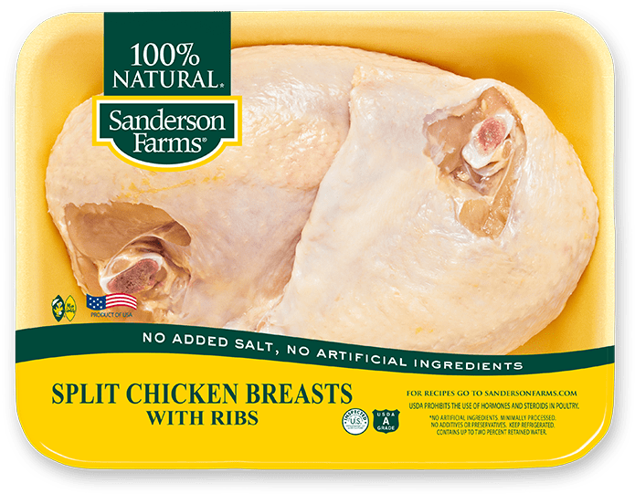 Split Chicken Breasts - Pack Of Chicken Wings (709x758), Png Download