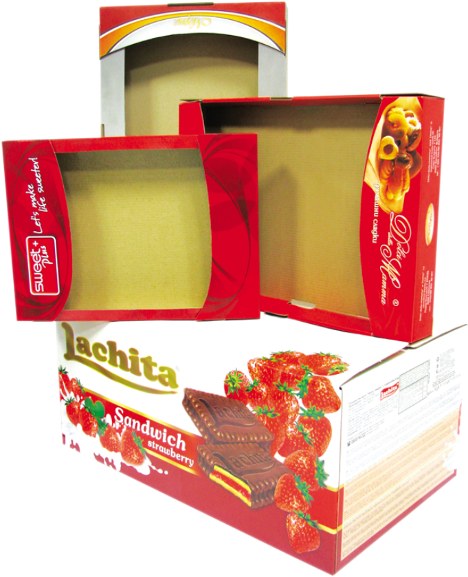 Corrugated Box Direct Food Contact - Printed Corrugated Box Design (1601x1001), Png Download
