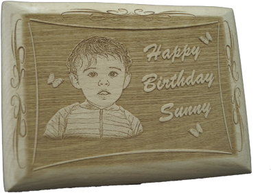 Birthday Photo Frame - Carving (500x600), Png Download