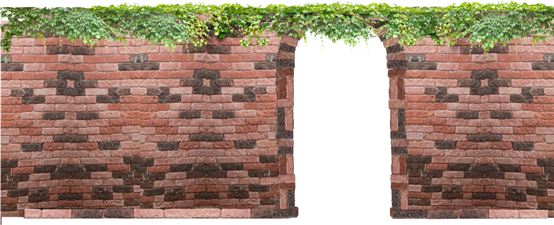 Image Black And White Arch Vector Brick - Brick (1100x600), Png Download