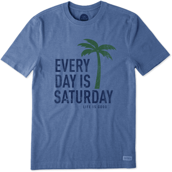 Men's Every Day Is Saturday Crusher - Happy As A Seagull With A French Fry Shirt (570x570), Png Download