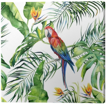 Strelitzia Reginae Flower - Simply Tropical White Gold Sands Stripes And Palm ... (400x400), Png Download